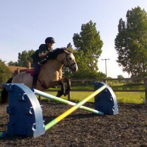 Me and Maypark GoldenBoy jumping bare back