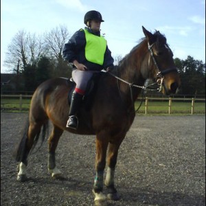 Before our best hack ever! She doesnt look too happy lol