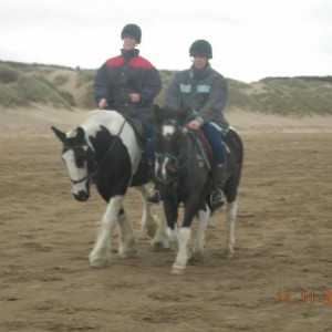 Amanda and Lucy at Brean 11.11.2007
