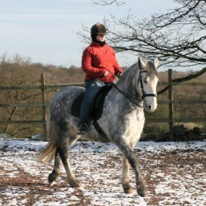 Riding in the snow