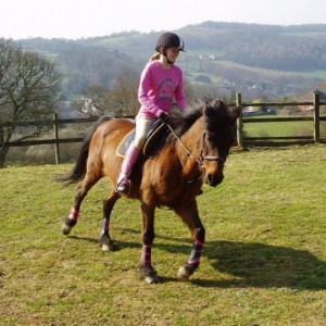 Me and Jazmine cantering.