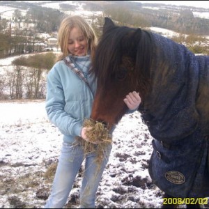 Me and Jazmine in the snow.