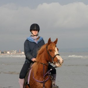 Me and Shantih at the beach in November 2008