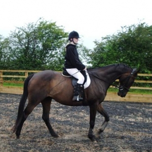 Riding in the rain.