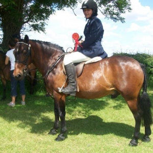 With our rosette & trophy, we won the SJ. Percy was amazing for me!