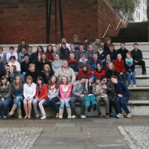 On our walk somewhere in Salford near the YHA a band photo!
