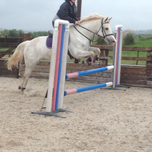 Lucy and i jump traning.