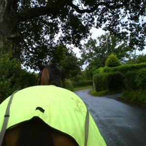 Out of the yard and down the road