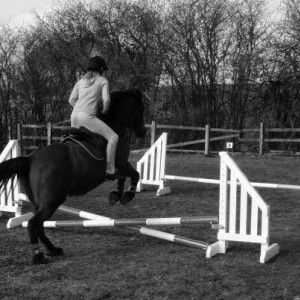 Me and Jazmine jumping.